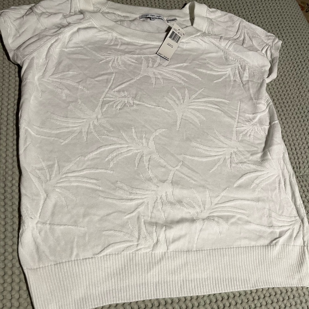 Eight Eight Eight White Textured Top